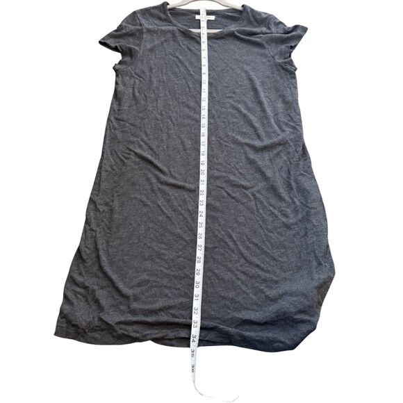 Madewell Womens Heather Short Sleeve Slit T-shirt Midi Dress Charcoal Large - Picture 11 of 12